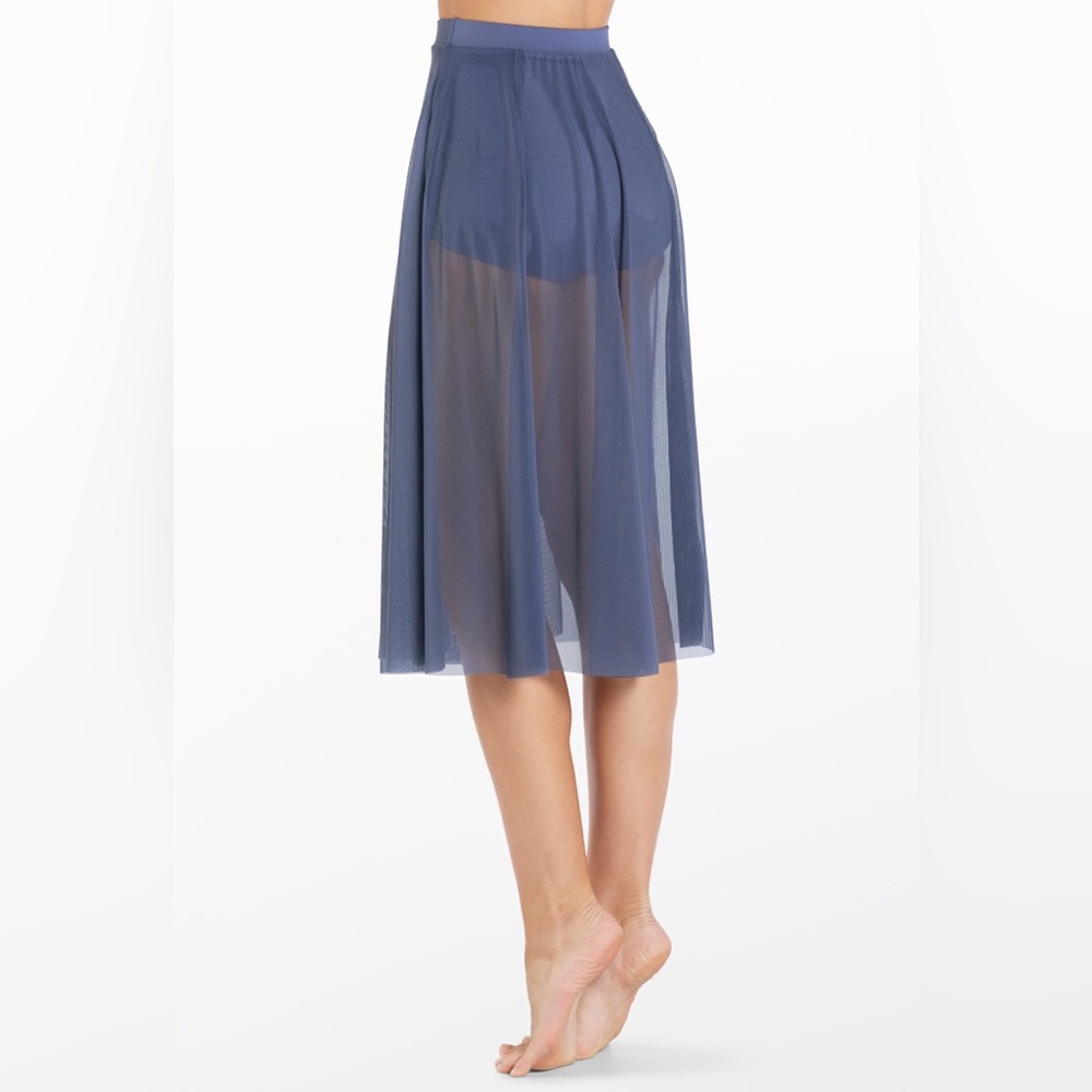 Purple Balera Midi Length Mesh Skirt